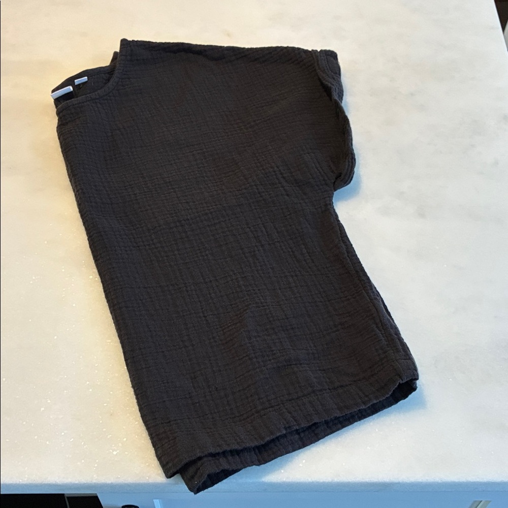 Gap Black Textured Short Sleeve Top